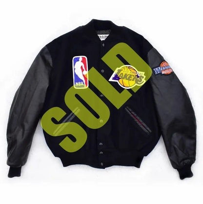 1/1 Los Angeles Lakers Custom Chain Stitch NBA Letterman Jacket