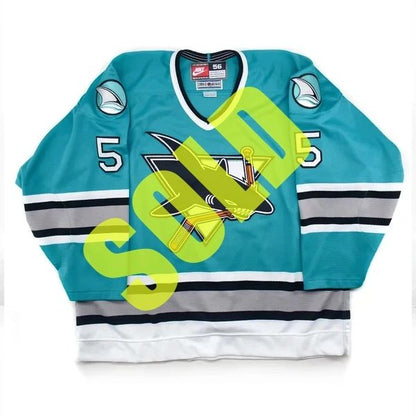 San Jose Sharks 1997 Nike Game Worn Used Hockey Jersey