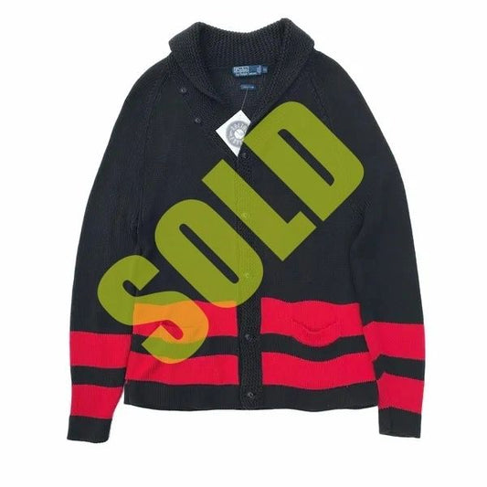 Polo Ralph Lauren Shawl Collar Cardigan Italian Sweater XL TALL