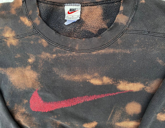 Nike Oversized Embroidered Swoosh 90's Crew Sweatshirt Size XL
