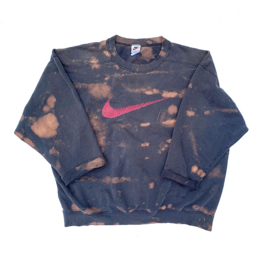 Nike Oversized Embroidered Swoosh 90's Crew Sweatshirt Size XL