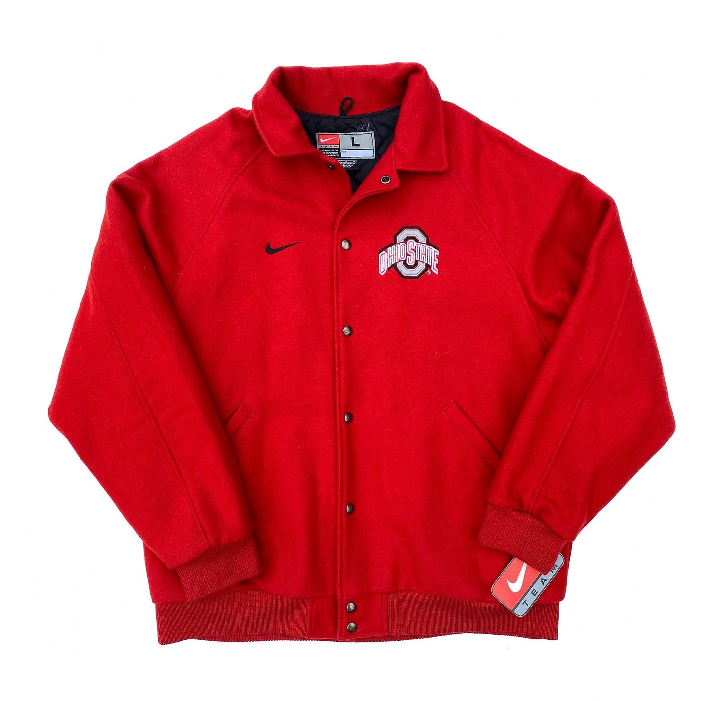 Ohio State Buckeyes Nike TEAM SPORTS Wool Letterman Jacket NEW