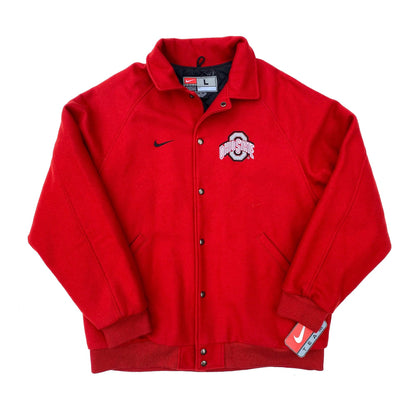 Ohio State Buckeyes Nike TEAM SPORTS Wool Letterman Jacket NEW