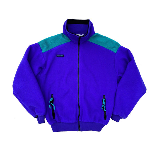 Columbia Sportswear 90's Heavy Fleece Full Zip Jacket: Aqua / Grape