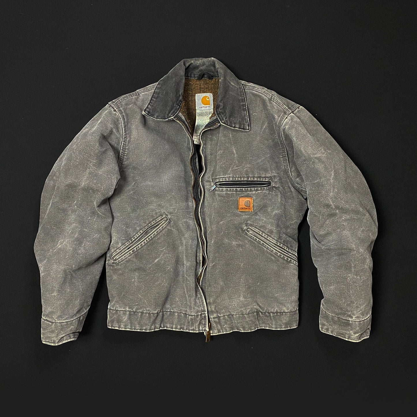 Carhartt Gravel Gray Faded Detroit Work Jacket Size Small