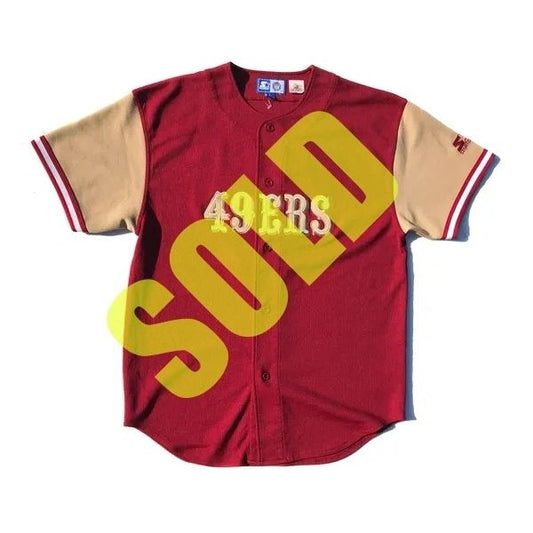 San Francisco 49ers Starter Steve Young Baseball Jersey Size Large