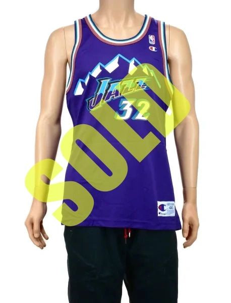 Utah Jazz Karl Malone Champion Jersey Size 44