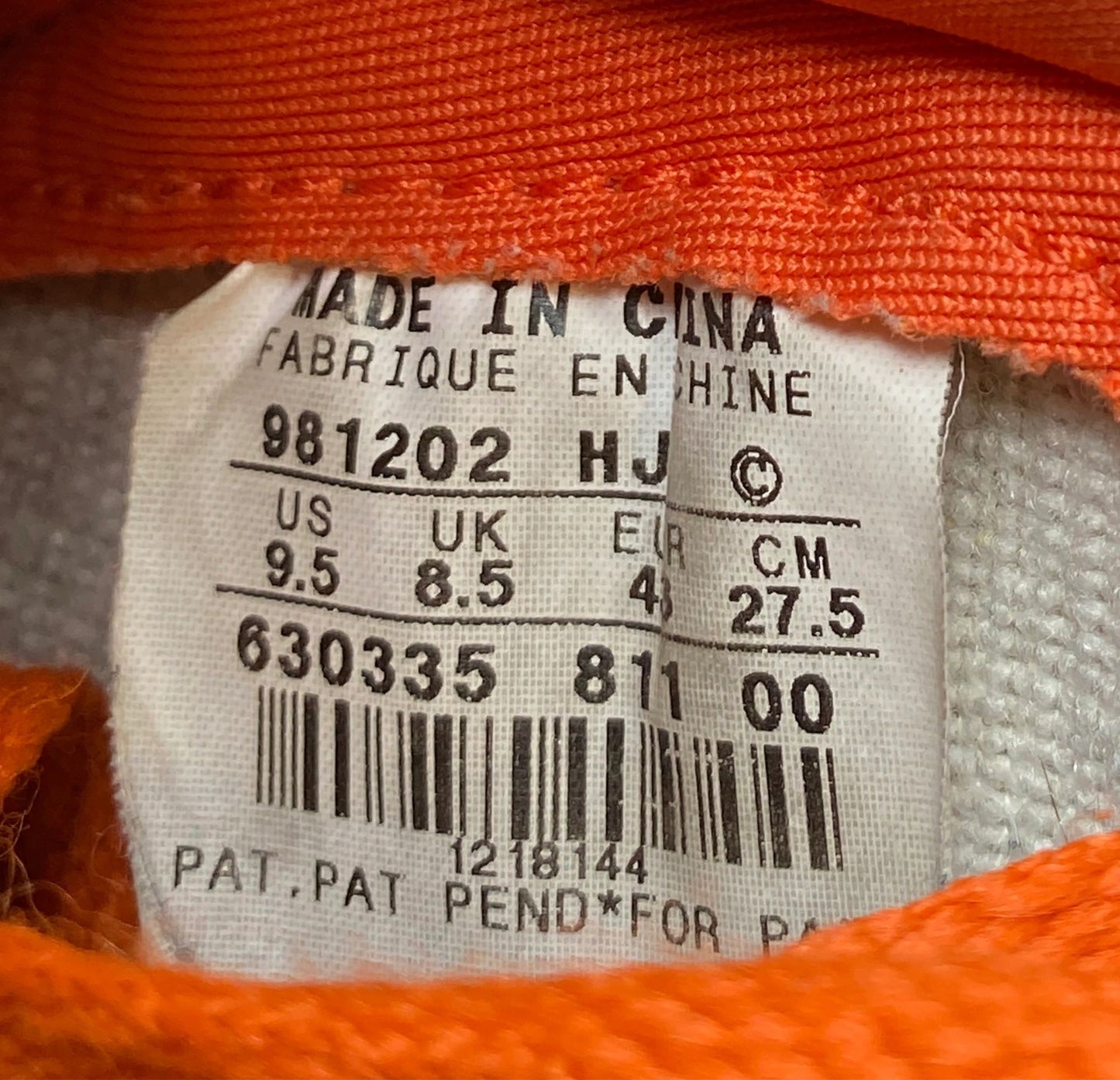 Nike Dunk High Syracuse 1998 Release Size 9.5