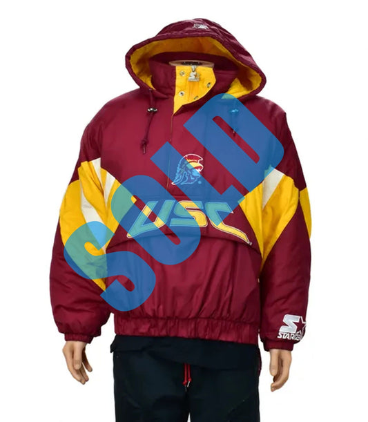 USC Starter University Southern Cal Pullover Jacket Size Large