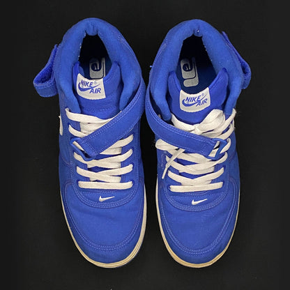Nike Air Force 1 Blue Canvas Mids 2003 Size 12