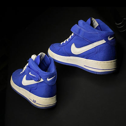 Nike Air Force 1 Blue Canvas Mids 2003 Size 12