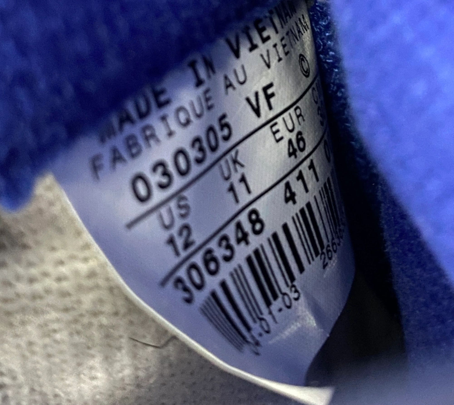 Nike Air Force 1 Blue Canvas Mids 2003 Size 12