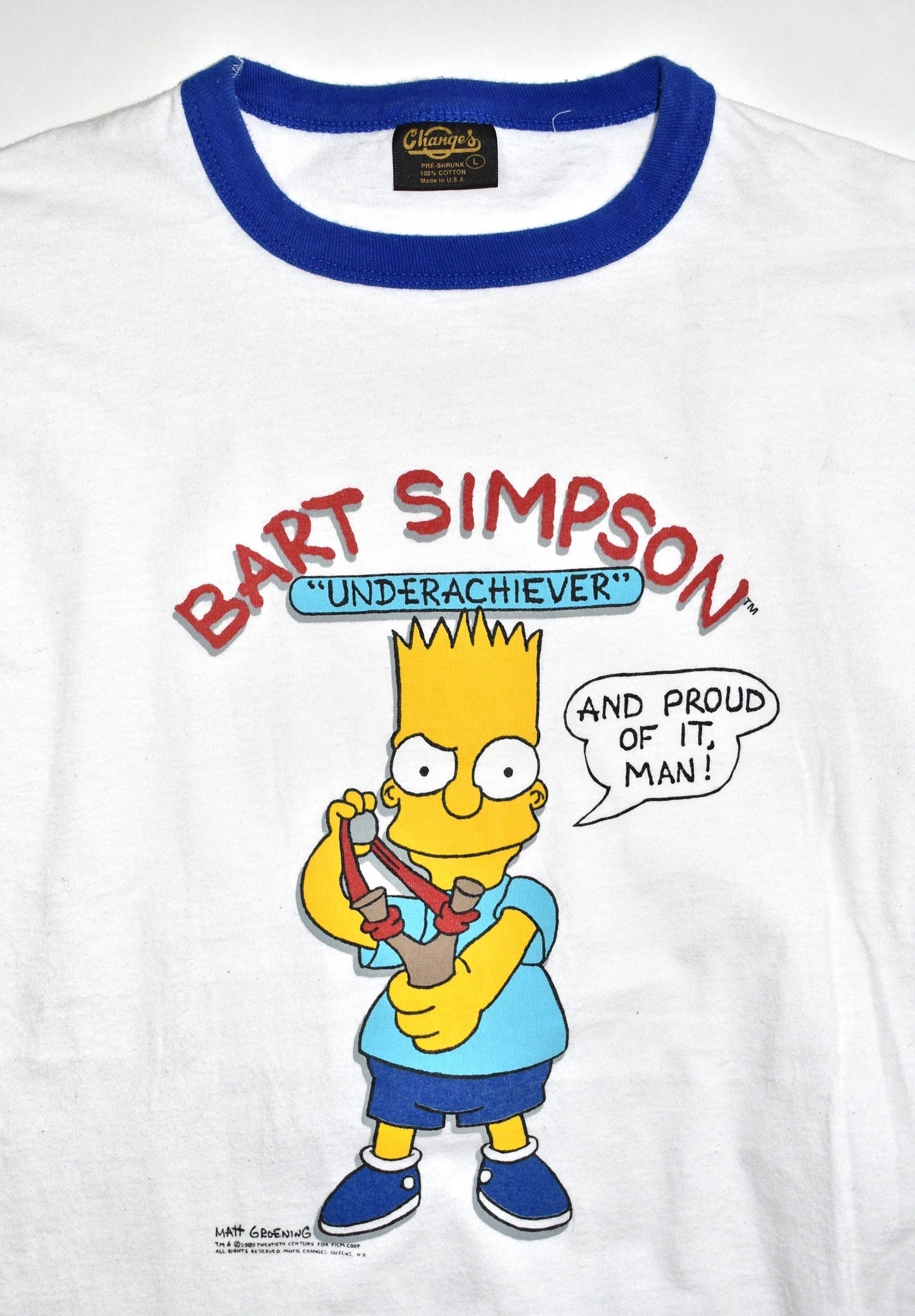 1989 Bart Simpson Underachiever Ringer T-shirt