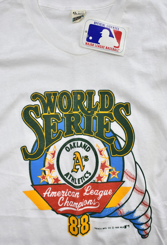 Oakland A's 1988 World Series Screen Stars T-Shirt NEW