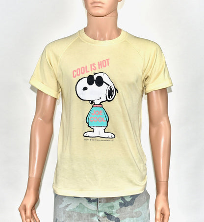 Snoopy Joe Cool 1980s Original T-shirt "COOL IS HOT"