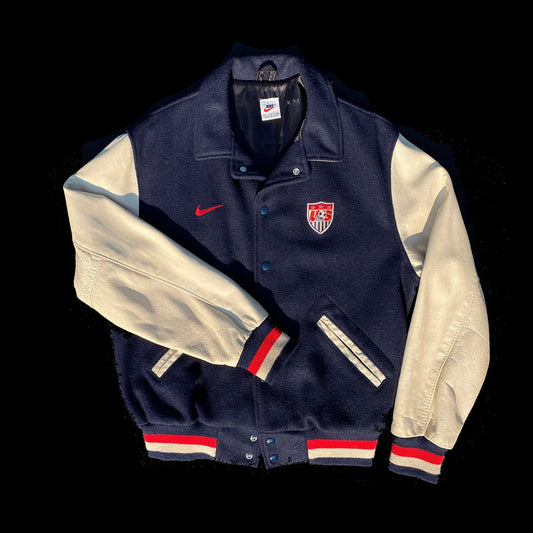 USA Soccer Nike 90s Authentic Letterman Jacket