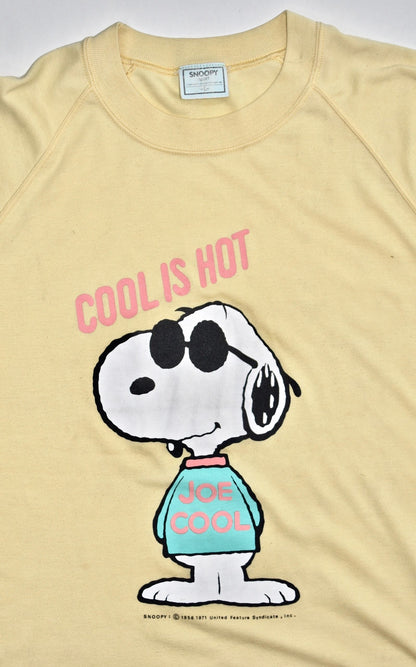 Snoopy Joe Cool 1980s Original T-shirt "COOL IS HOT"