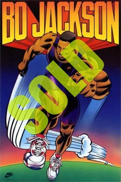 Nike Bo "Super" Jackson Original Print 90's Poster NEW