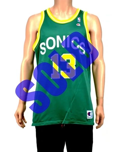 Seattle Supersonics Kendall Gill Champion Jersey Size 48