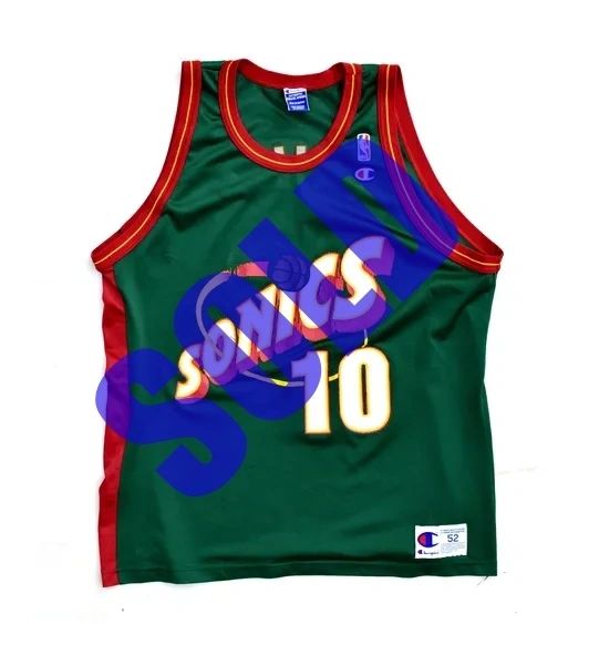 Seattle Supersonics Nate McMillan Champion Jersey Size 52