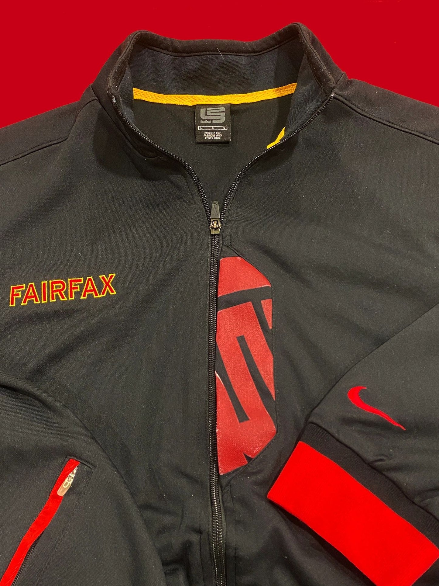 High School Team Issued Nike Fairfax Academy Lebron Warm Up Jacket