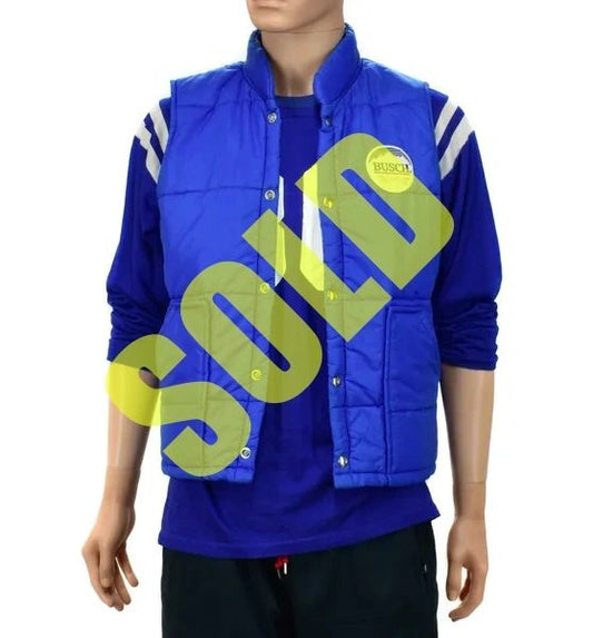 Busch Beer 80s Nylon Puffer Delivery Vest Medium