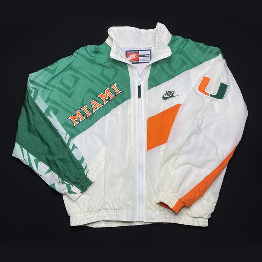 Nike Miami Hurricanes 90's Warm-up Track Jacket Size Large