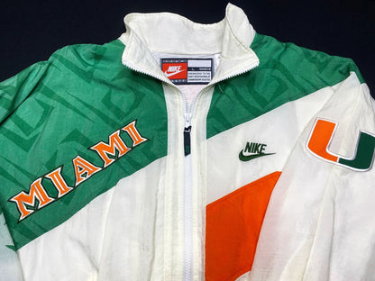Nike Miami Hurricanes 90's Warm-up Track Jacket Size Large