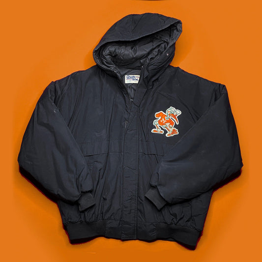 Miami Hurricanes Chalk Line 90s Spell Out Parka Jacket