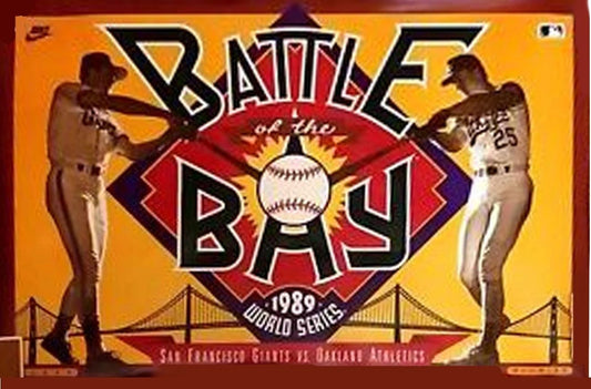 1989 Nike "Battle of the Bay" McGwire/Clark World Series Original Poster NEW