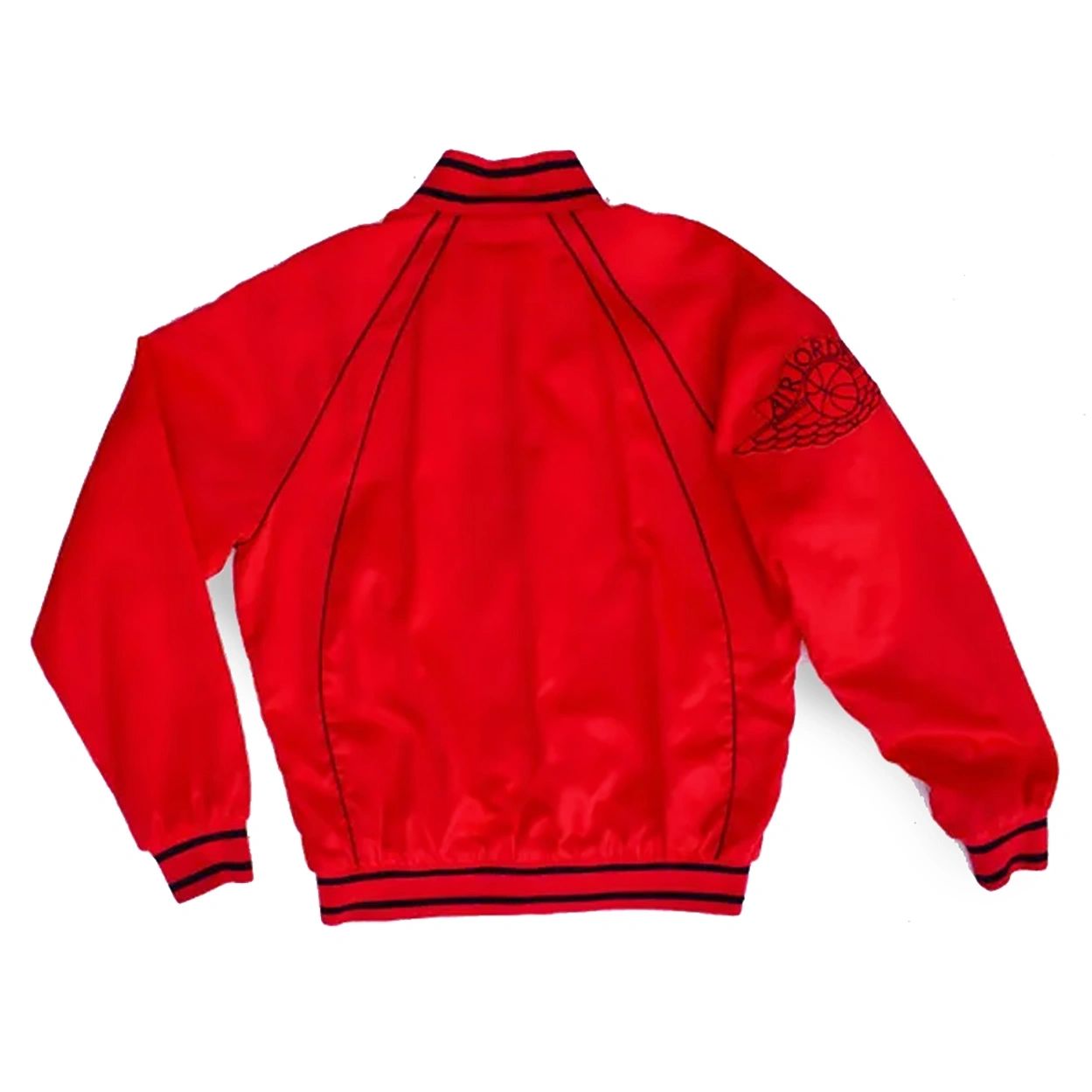 1/1 Nike Air Jordan 1 Blue Tag 1985 "Wing Sleeve" Satin Bomber Jacket