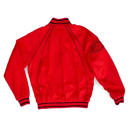1/1 Nike Air Jordan 1 Blue Tag 1985 "Wing Sleeve" Satin Bomber Jacket