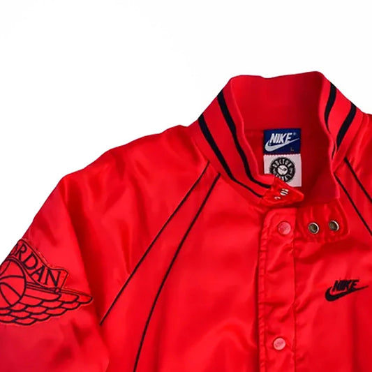 1/1 Nike Air Jordan 1 Blue Tag 1985 "Wing Sleeve" Satin Bomber Jacket