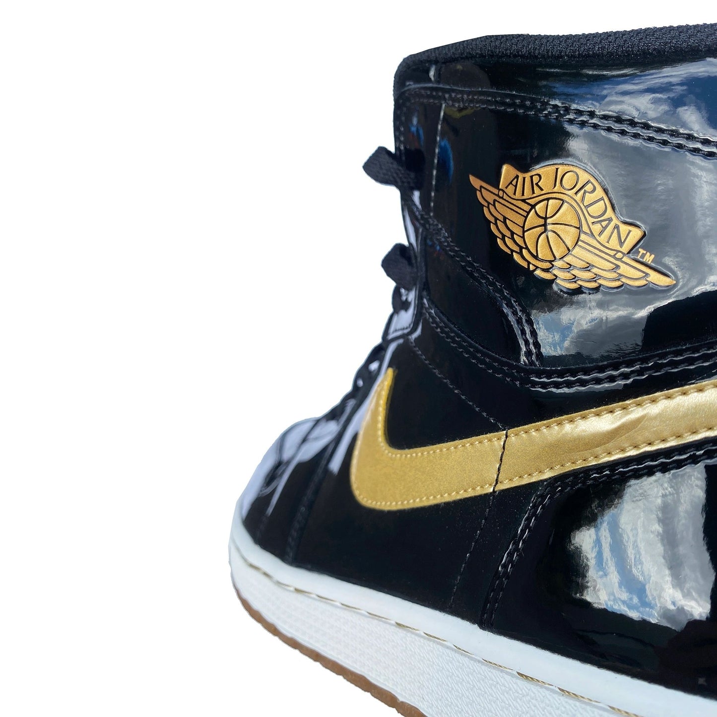 Nike Air Jordan 1 Black/Gold PL Patent 2013 Sample