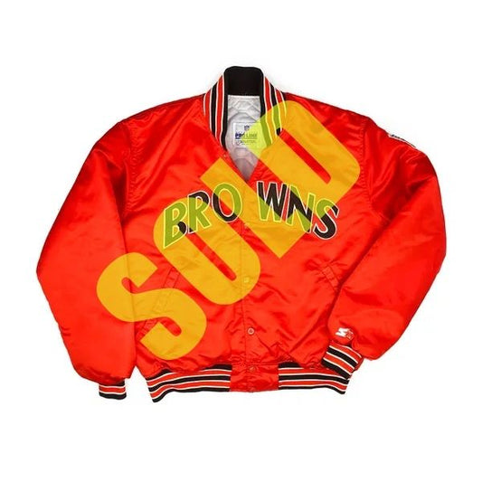 Cleveland Browns Authentic 90's Starter Coaches Jacket Size Large