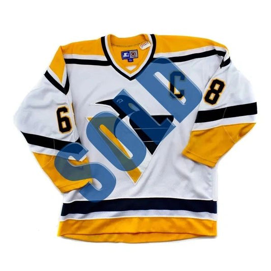 Pittsburgh Penguins Jaromir Jagr Authentic Starter Hockey Jersey Size Large