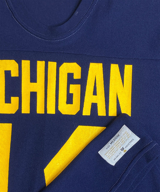 Michigan Wolverines Authentic 80's Sand Knit Football Jersey