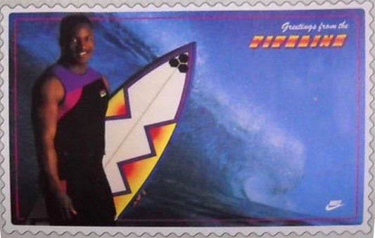 Nike Bo Jackson "Greetings From The Pipeline" Surf Original 90s Poster NEW