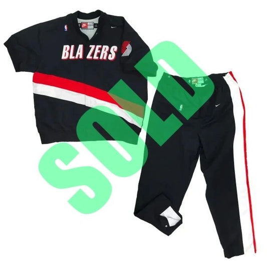 Portland Trailblazers Arvydas Sabonis Nike Game Worn Warm-ups