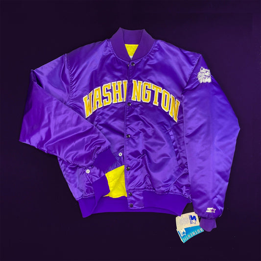 Washington Huskies 90s Starter Satin Jacket NEW w/ Tags