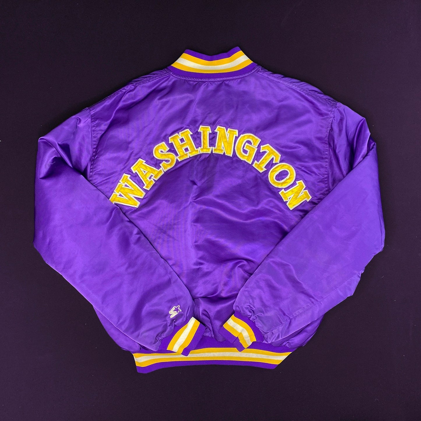 Washington Huskies 90s Starter Satin Jacket Front/Back Logos