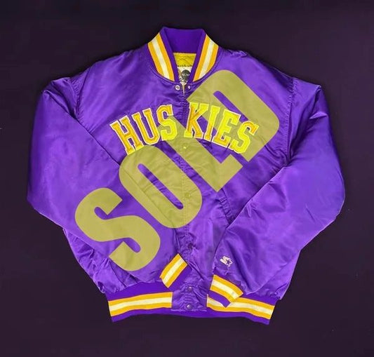 Washington Huskies 90s Starter Satin Jacket Front/Back Logos