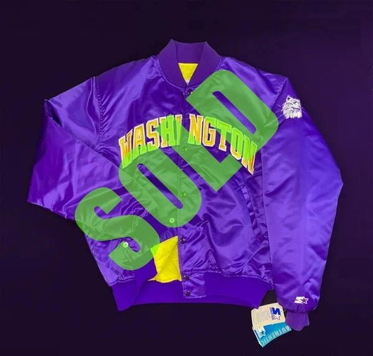 Washington Huskies 90s Starter Satin Jacket NEW w/ Tags