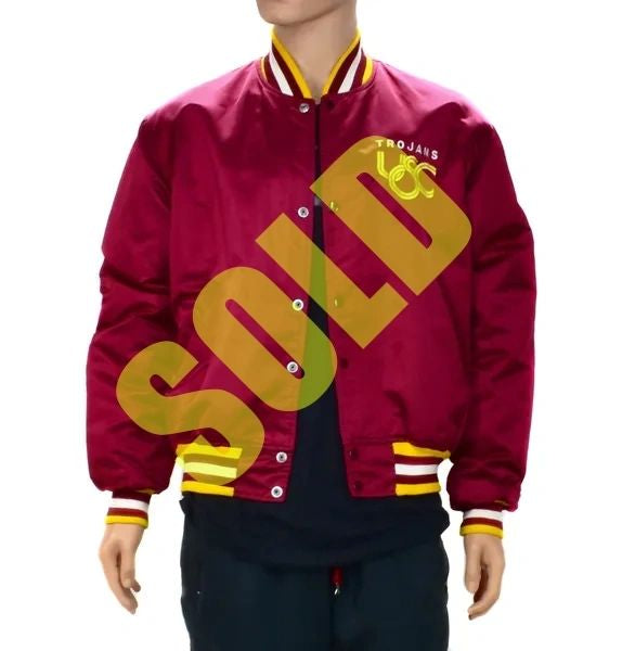USC Southern Cal NCAA Authentic Starter Coaches Dugout Jacket Size XL
