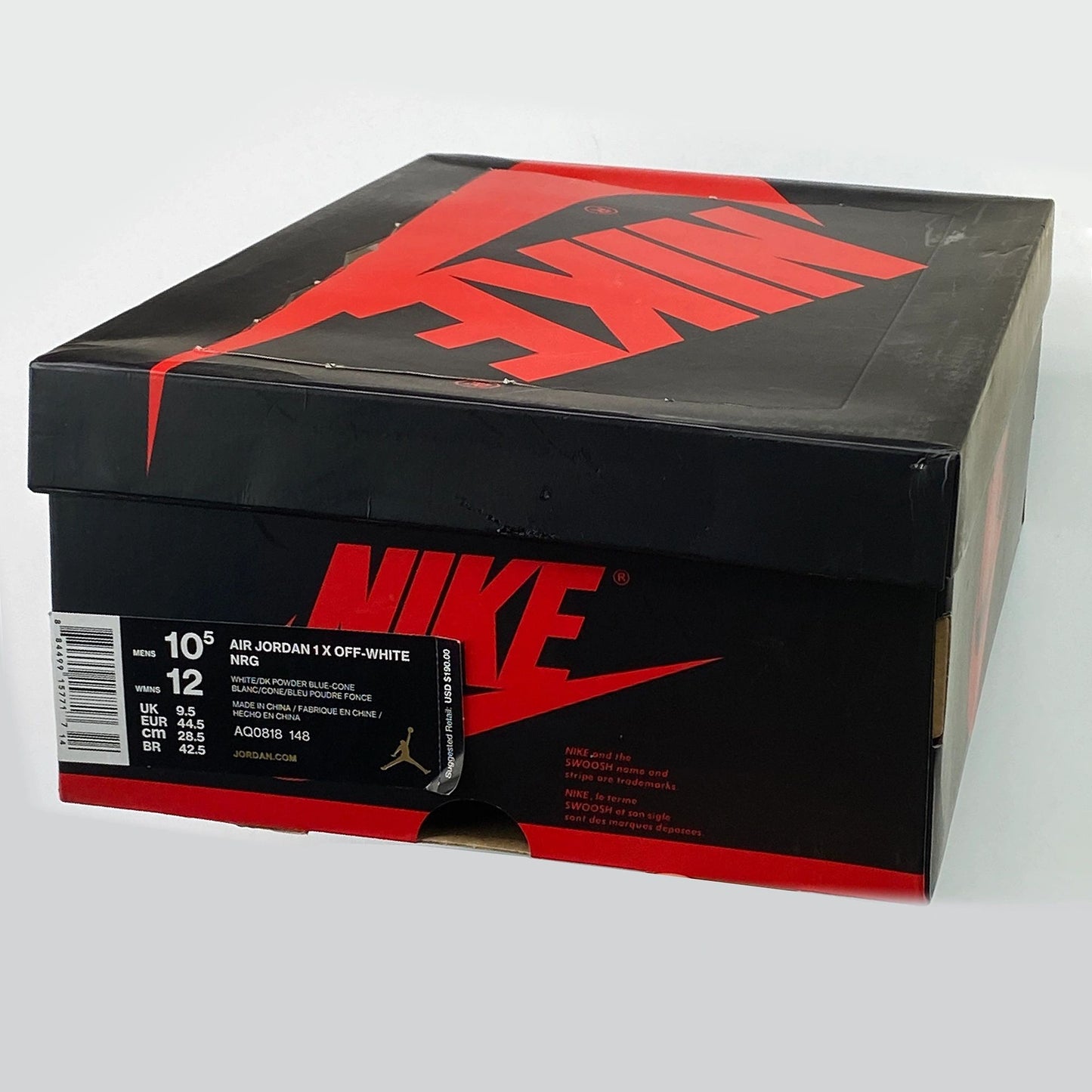 Nike Air Jordan 1 Off White UNC Size 10.5
