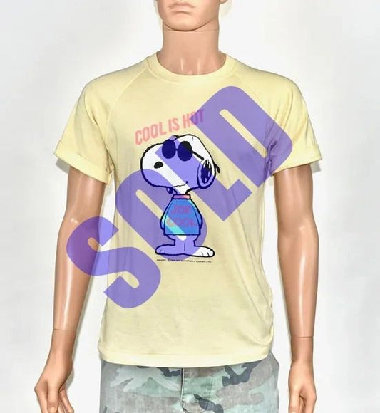 Snoopy Joe Cool 1980s Original T-shirt "COOL IS HOT"