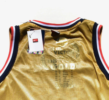 USA Dream Team Nike Authentic Magic Johnson Gold Jersey New
