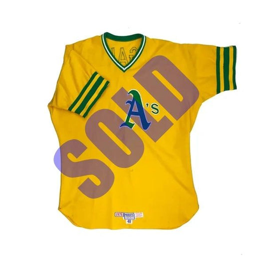 Oakland A's 1976 Authentic Mcauliffe Game Issued Worn? Jersey