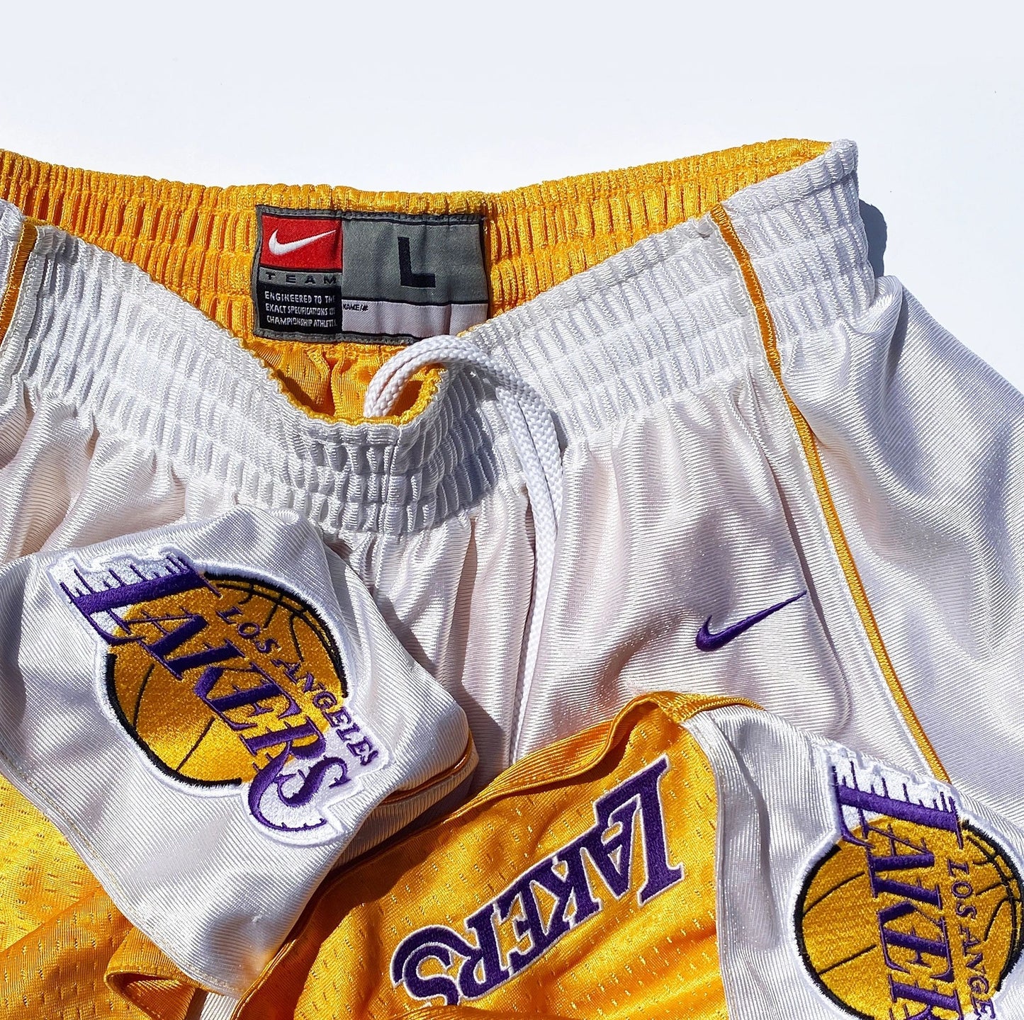 Los Angeles Lakers Nike Y2K Original Shorts + Hat Set