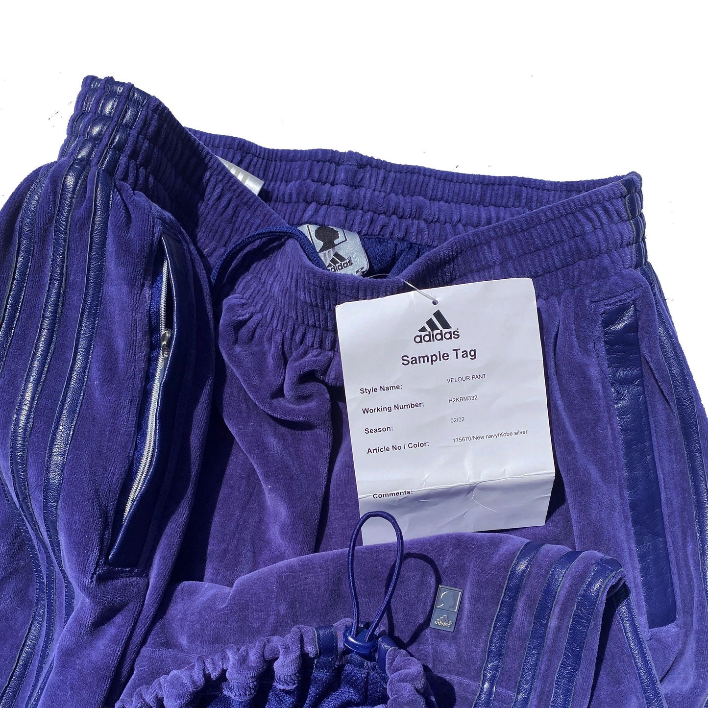 Kobe Bryant Adidas OG Sample Velour / Leather Leisure Pants